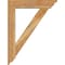 Ekena Millwork Traditional Traditional Rough Sawn Bracket w/ Offset Brace, Western Red Cedar, 6"W x 26"D x 34"H BKT0604X26X34TRA01RWR - alternate 4